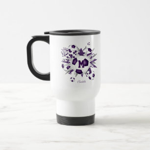 girls soccer ball blowout purple travel mug