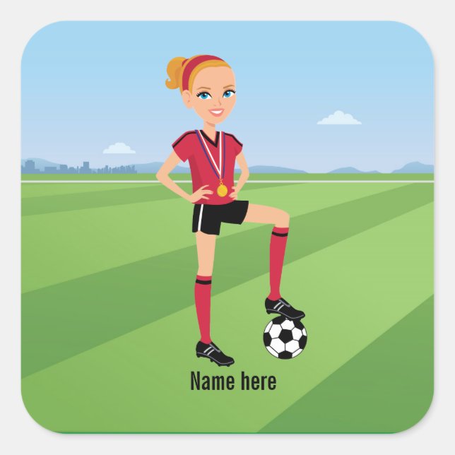 Girl's Soccer Game Sticker (Front)