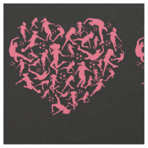 Girls Soccer Heart - Women Players Fabric