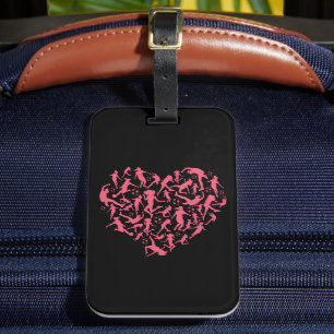 Girls Soccer Heart - Women Players Luggage Tag