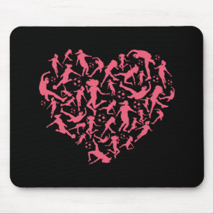 Girls Soccer Heart - Women Players Mouse Pad