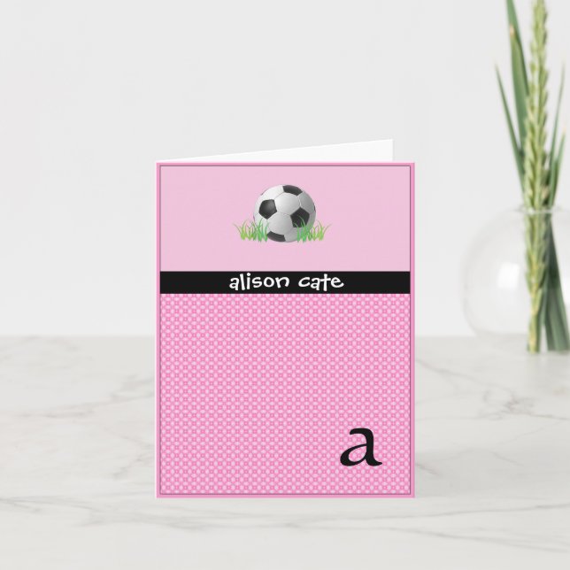 Girls Soccer Note Card (Front)