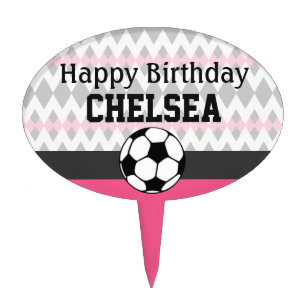 Sports Party Soccer Cake Topper Personalized Birthday Keepsake- LT1171 Ball