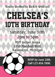 soccer party invitations zazzle