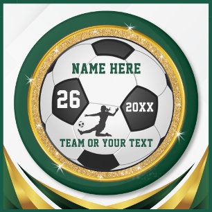 Girls Soccer Party Favors, Forest Green or CHANGE Magnet