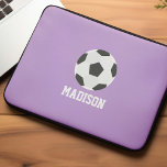 Girls Soccer Personalized Laptop Sleeve<br><div class="desc">Soccer Ball Personalized kids design.</div>