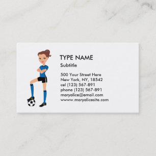 Girl's Soccer Player Calling Card P