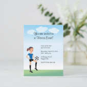 Girl's Soccer Player Personalized Invitation (Standing Front)