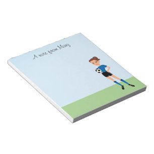 Girl's Soccer Player Personalized Notepad