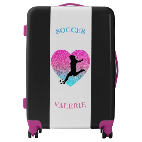 Girls Soccer Suitcases