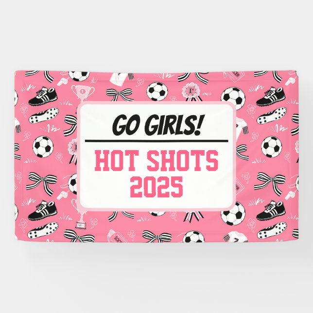 Girls soccer team support  banner (Horizontal)