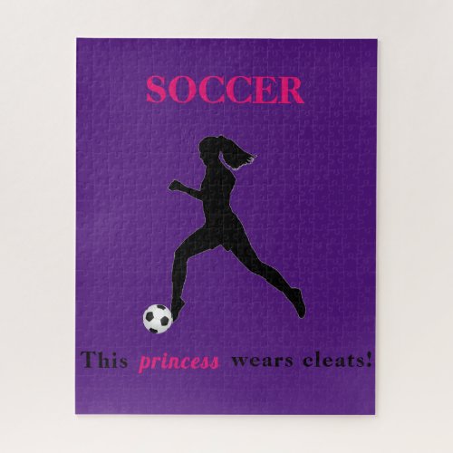 Girls Soccer _ This princess wears cleats Jigsaw Puzzle
