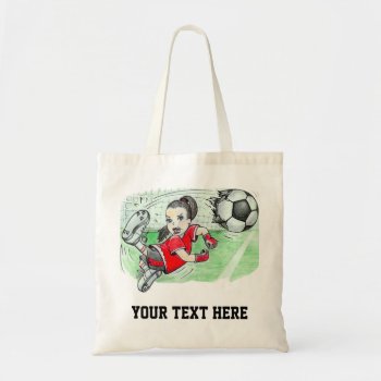 Girls Soccer Tote Bag by FXtions at Zazzle