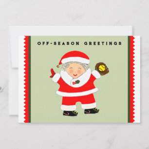 Girls Softball Christmas Holiday Card