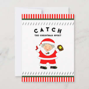 Girls Softball Christmas Holiday Card