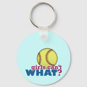 Girls Softball Keychain