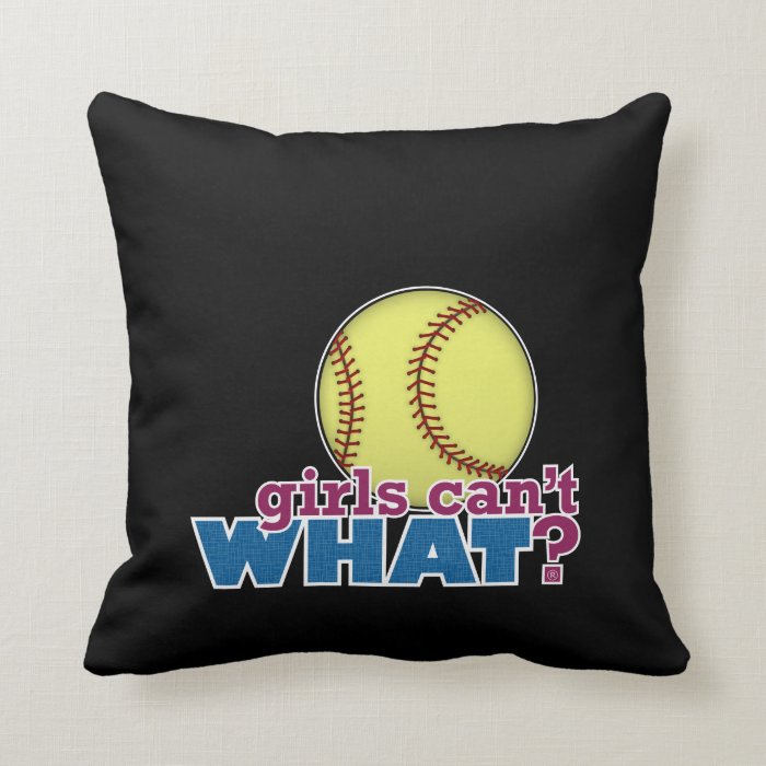 Girls Softball Pillows