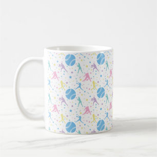 Girls Softball Player Stars Coffee Mug