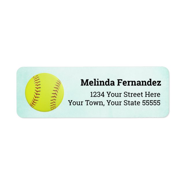 Girls Softball Sports Logo Label (Front)