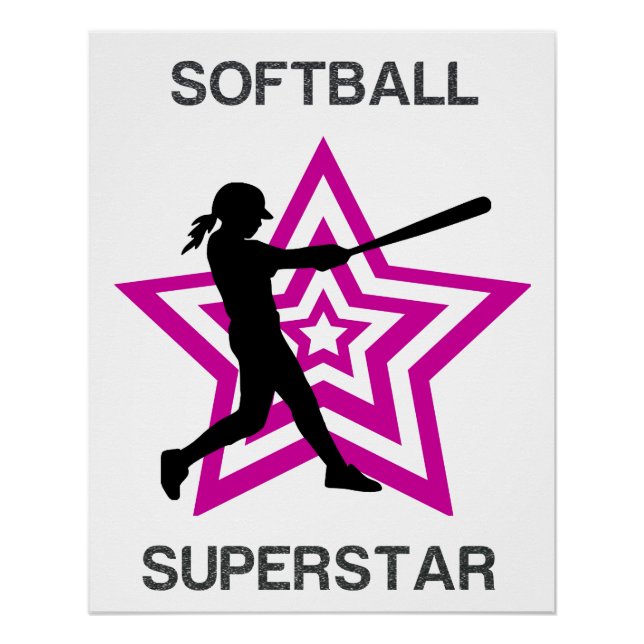 Girls Softball Superstar  Poster (Front)