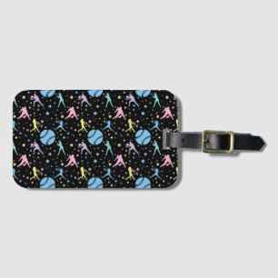 Girls Softball - Women Players with Stars Luggage Tag
