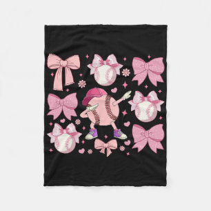 Girls Softll Coquette Bow Softll Mom Mothers Day  Fleece Blanket