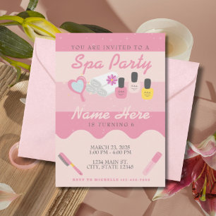 Girls Spa Birthday Invitation Self Care