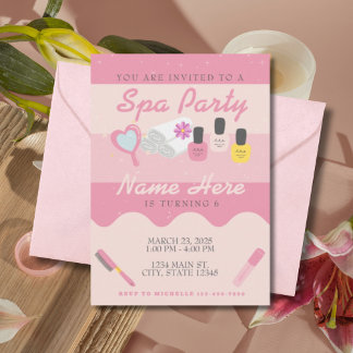 Girls Spa Birthday Invitation | Self Care