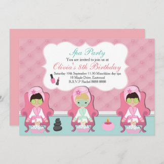 Girls Spa Invitation Pamper party Invite