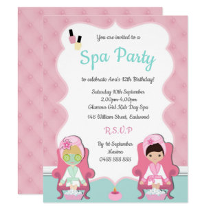Spa Day Invitations Zazzle
