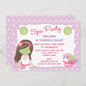 Girls Spa Party Birthday Party Invitation (Front/Back)