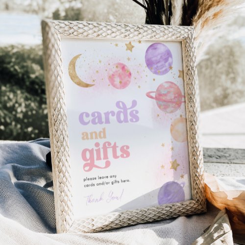 Girls Space Cards and Gifts Sign
