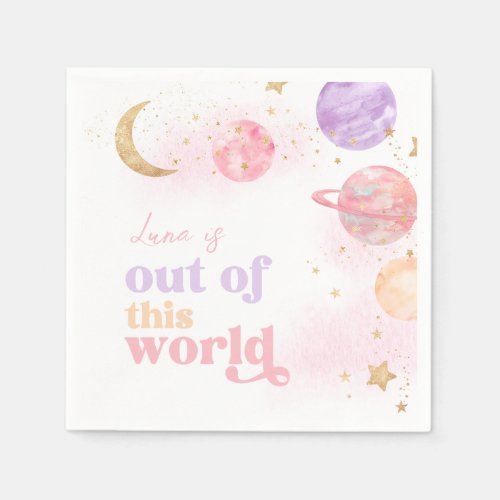 Girls Space Party Napkins