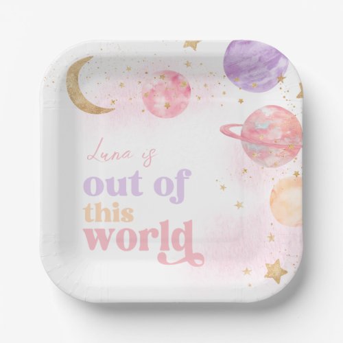 Girls Space Party Plates