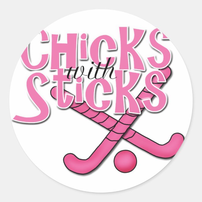 Girls Sports Classic Round Sticker (Front)