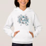 girls sporty teal gray soccer ball blowout hoodie