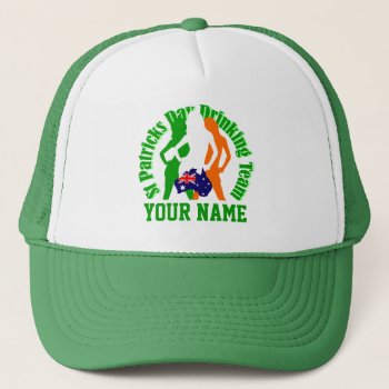 Girls St Patrck's Day Drinking Team Trucker Hat by Paddy_O_Doors at Zazzle