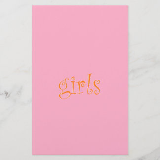 girls stationery