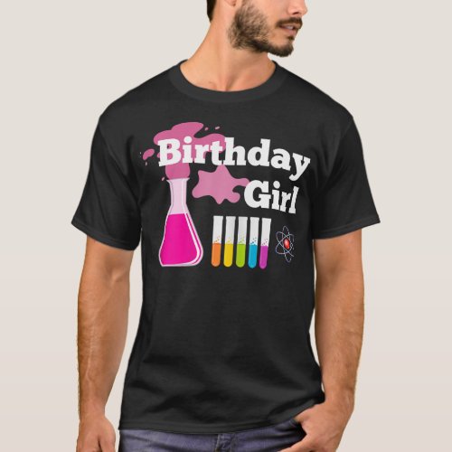Girls STEM Mad Science Birthday Party Shirt