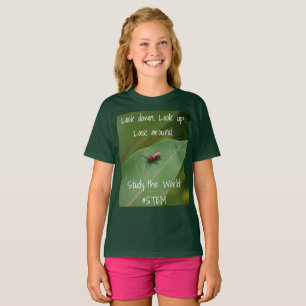 Girls STEM nature shirt