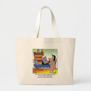 Girls, Sugar, Spice & Dentists Large Tote Bag