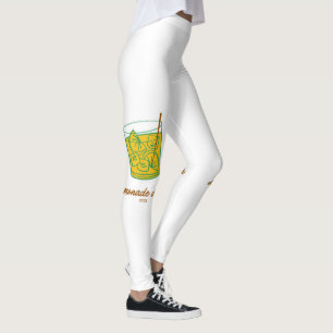 girls summer drink design leggings