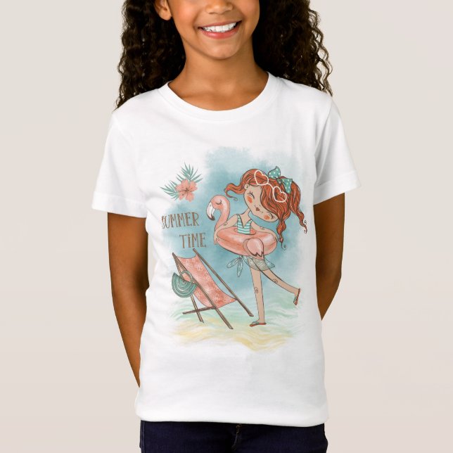 Girls Summertime Fun T-Shirt (Front)