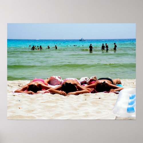 Girls Sunbathing PosterPrint Poster