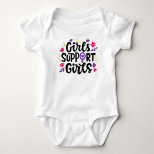 Girls Support Girls Baby Bodysuit