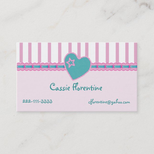 Girl's Sweet calling Card (Front)