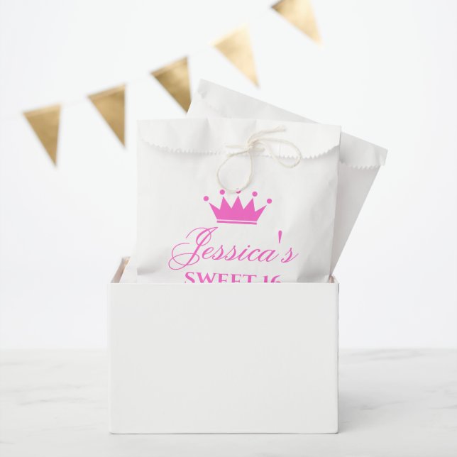 Girl's sweet sixteen 16th Birthday party custom Favor Bag (Party)