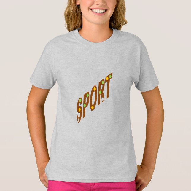  Girls  T-Shirt  ash  SPORT  CHOCOLAT  BONBONS  (Front)