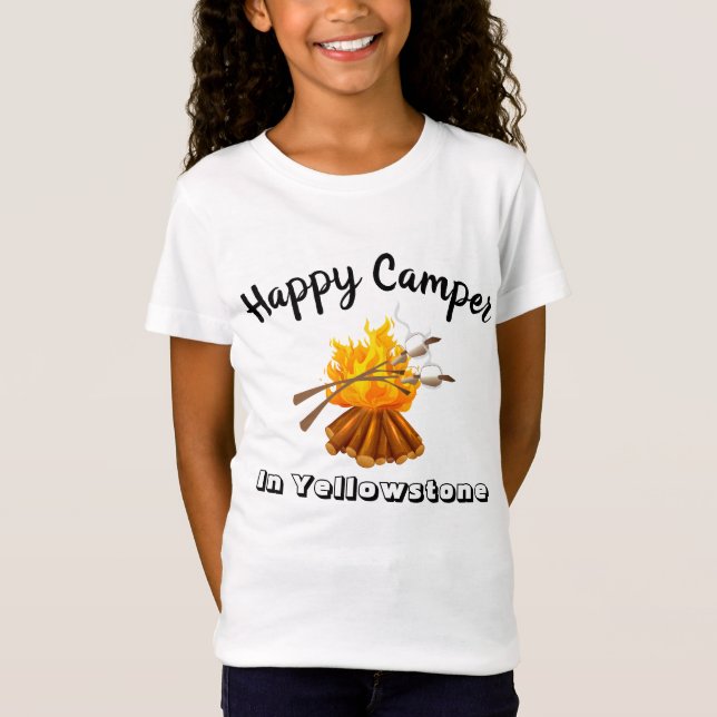 Girls T-Shirt-Happy Camper T-Shirt (Front)