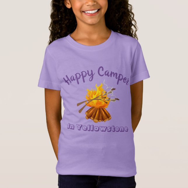 Girls T-Shirt-Happy Camper T-Shirt (Front)